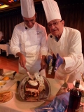 Showing of my cooking skills on the Black Watch with executive chef Ziggy.